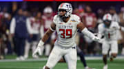 Dec 14, 2024; Atlanta, GA, USA; Jackson State Tigers defensive lineman Phillip Webb (39) in action against the South Carolina State Bulldogs in the fourth quarter at Mercedes-Benz Stadium. Mandatory Credit: Brett Davis-Imagn Images
