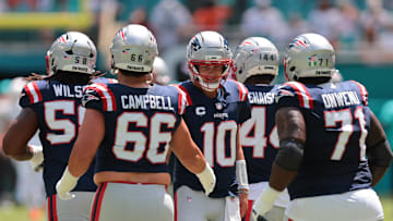 New England Patriots quarterback Drake Maye