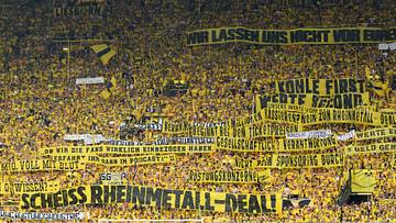 Die BVB-Fans sind gegen das Rheinmetall-Sponsoring 