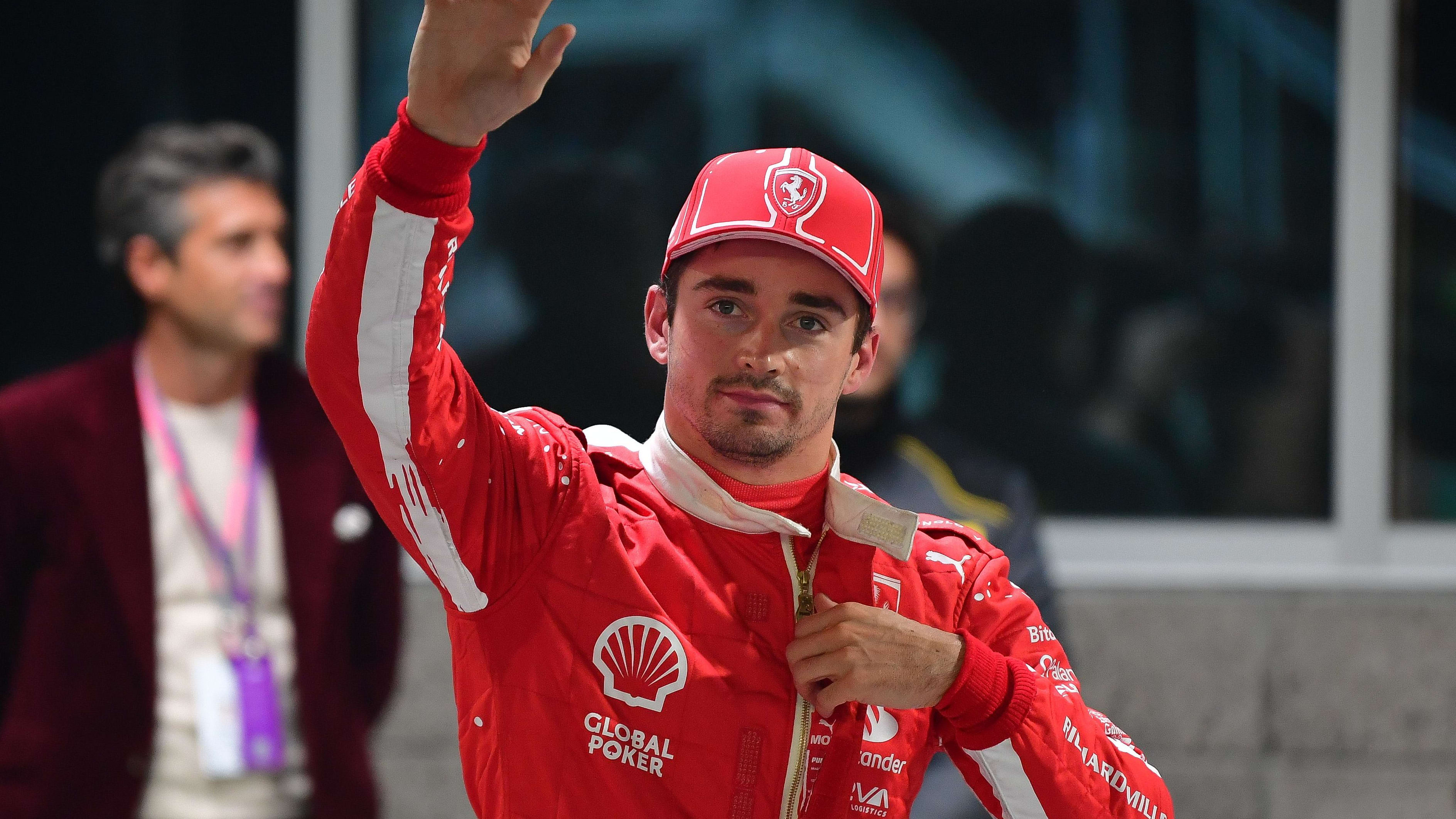 Nov 17, 2023; Las Vegas, Nevada, USA; Scuderia Ferrari driver Charles LeClerc of Monaco (16)