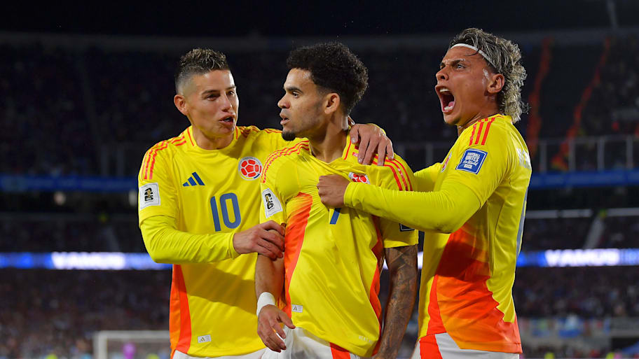 James Rodriguez, Luis Diaz and Richard Rios Colombia.