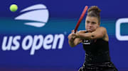 Jasmine Paolini was battling Destanee Aiava in the first round of the US Open when an Italian photographer snapped a perfect picture of her. 