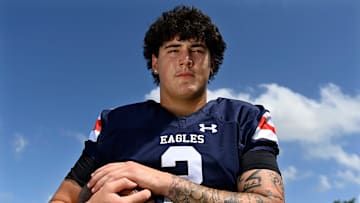 Dandy Dozen top football recruit selection for 2025 TSSAA season, Nashville Christian quarterback Jared Curtis Wednesday, June 19, 2025, in Nashville, Tenn.