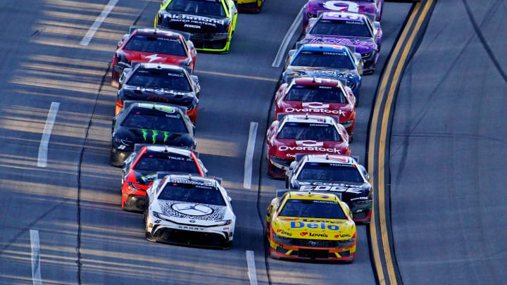 Talladega Superspeedway will move to the middle race of the NASCAR Cup Series Playoffs Round of 8 on the 2025 NASCAR Cup Series schedule, which was released on Thursday.