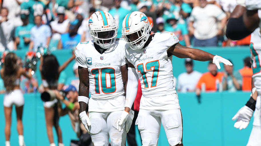 Tyreek Hill and Jaylen Waddle