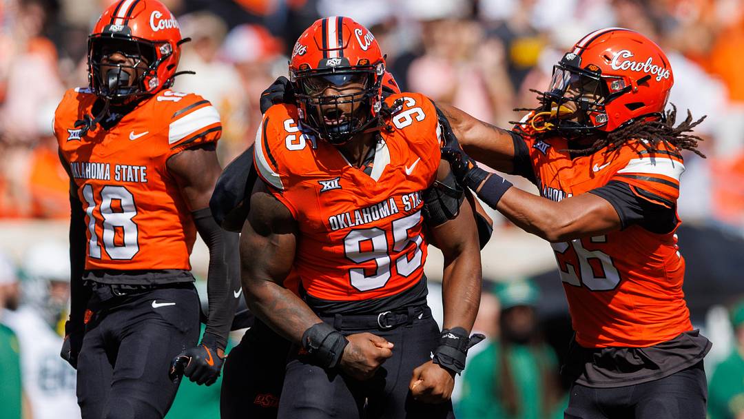 Oklahoma State Cowboys defensive end Jaleel Johnson. Oklahoma State Cowboys defensive end Jaleel Johnson.
