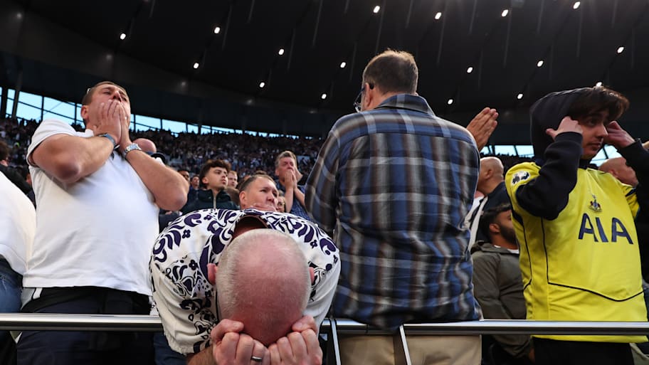 Tottenham fans in agony.