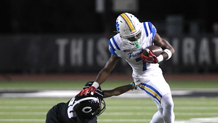 Frenship's Chase Campbell runs with the ball against Lubbock-Cooper in a non-district football game, Friday, Sept. 20, 2024, at Pirate Stadium in Woodrow.