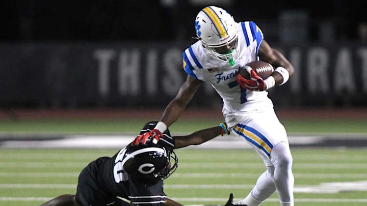 Frenship's Chase Campbell runs with the ball against Lubbock-Cooper in a non-district football game, Friday, Sept. 20, 2024, at Pirate Stadium in Woodrow.