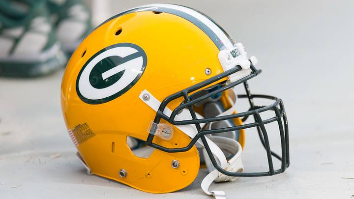 Green Bay Packers helmet; Jeff Hanisch-USA TODAY Sports