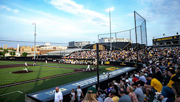A general view during a NCAA Big Ten Conference baseball game between Iowa and Michigan State, Friday, May 12, 2023, at Duane Banks Field in Iowa City, Iowa.