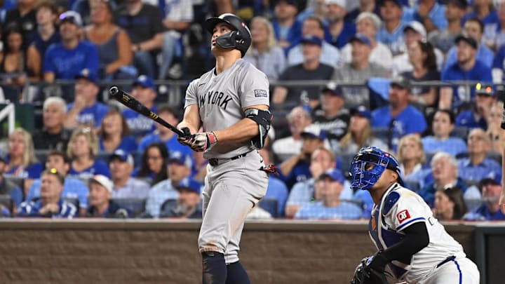 Stanton (left) carried the Yankees to victory Wednesday.