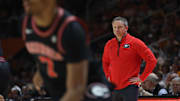 Jan 15, 2025; Knoxville, Tennessee, USA; Georgia Bulldogs head coach Mike White during the second half against the Tennessee Volunteers at Thompson-Boling Arena at Food City Center. Mandatory Credit: Randy Sartin-Imagn Images