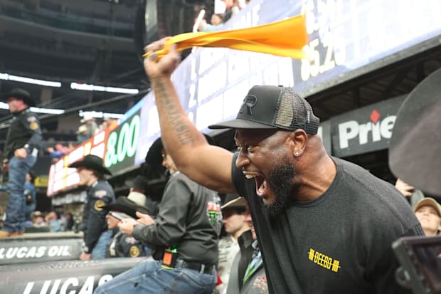 James Harrison with his "Terrible Towel" at PBR