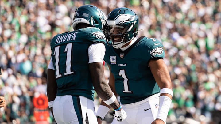 Brown and Hurts are in their third season as Eagles teammates. 