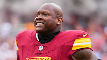 Washington Commanders offensive tackle Laremy Tunsil