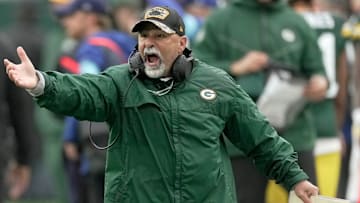 Green Bay Packers special teams coordinator Rich Bisaccia is shown during the second quarter of their game against the Arizona Cardinals Sunday, October 13, 2024 at Lambeau Field in Green Bay, Wisconsin.