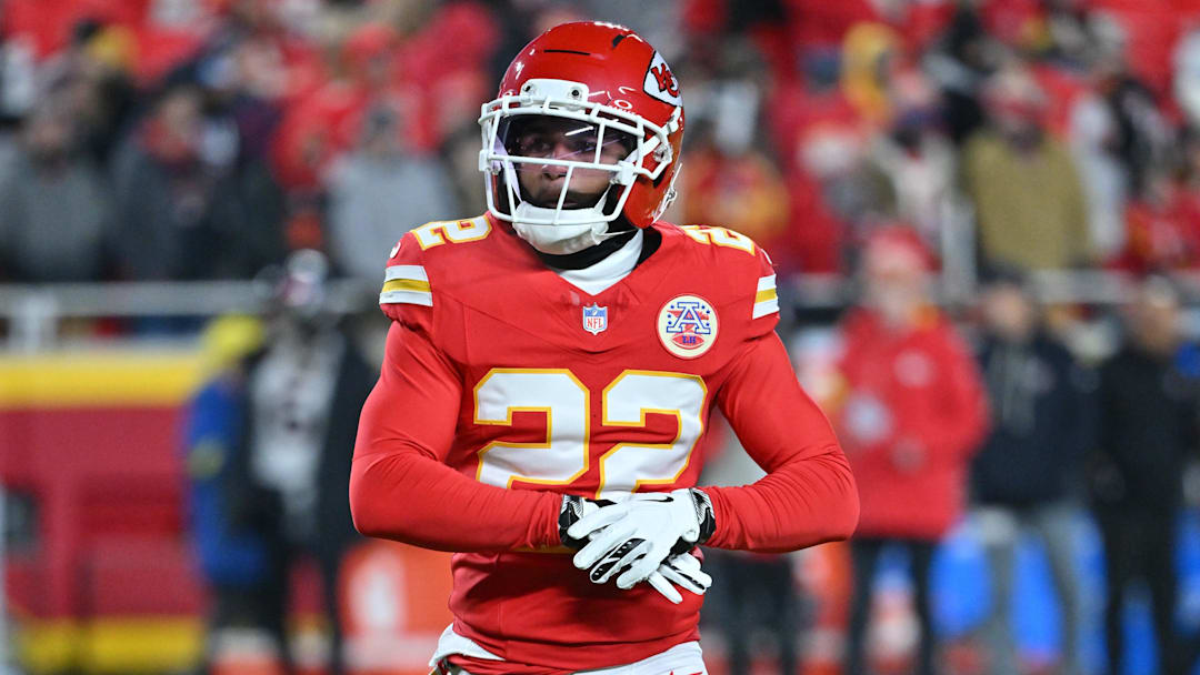 Dec 7, 2025; Kansas City, Missouri, USA; Kansas City Chiefs cornerback Trent McDuffie (22) warms up prior to the game against the Houston Texans at GEHA Field at Arrowhead Stadium. Mandatory Credit: Amy Kontras-Imagn Images Dec 7, 2025; Kansas City, Missouri, USA; Kansas City Chiefs cornerback Trent McDuffie (22) warms up prior to the game against the Houston Texans at GEHA Field at Arrowhead Stadium. Mandatory Credit: Amy Kontras-Imagn Images