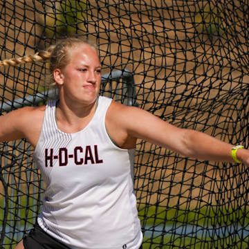 Charlee Morton of Hampton-Dumont/CAL had a big week in the throwing events.