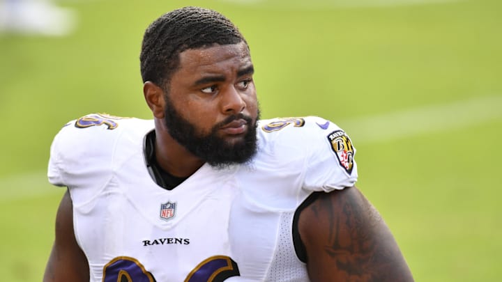 Baltimore Ravens defensive tackle Broderick Washington