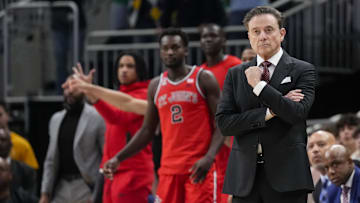 Mar 8, 2025; Milwaukee, Wisconsin, USA;  St. John's Red Storm head coach Rick Pitino looks on during the first half against the Marquette Golden Eagles at Fiserv Forum. Mandatory Credit: Jeff Hanisch-Imagn Images