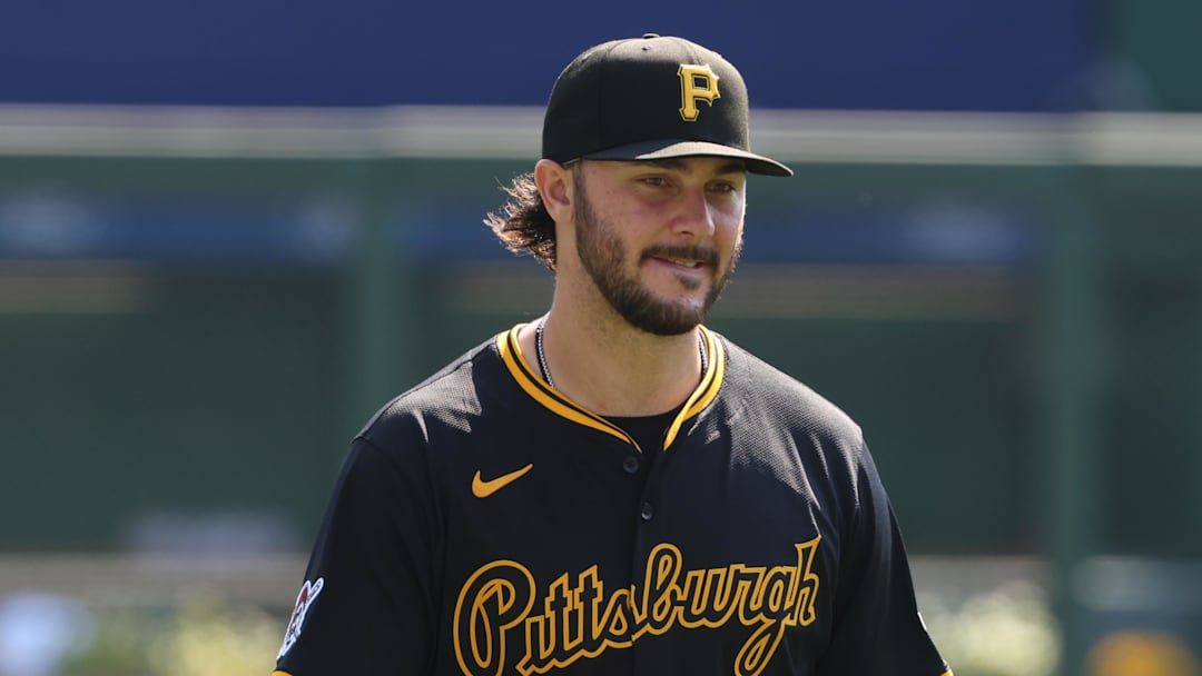 Sep 21, 2025; Pittsburgh, Pennsylvania, USA;  Pittsburgh Pirates pitcher Paul Skenes (30) walks in from the bullpen before the game against the Athletics at PNC Park. Mandatory Credit: Charles LeClaire-Imagn Images