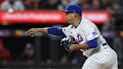 New York Mets relief pitcher Edwin Diaz delivers a pitch during the ninth inning against the St. Louis Cardinals.