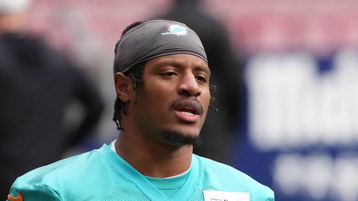Nov 14, 2025; Madrid, Spain; Miami Dolphins cornerback Rasul Douglas (26) during practice at Estadio Riyadh Air Metropolitano. Mandatory Credit: Kirby Lee-Imagn Images