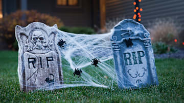 RIP to whichever birds get stuck in this fake spider web.
