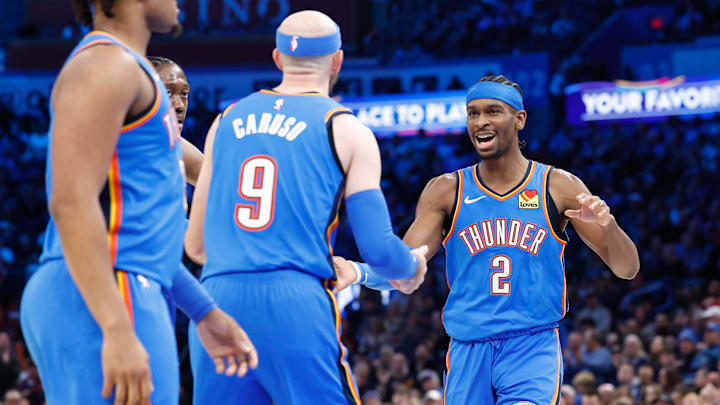 Oklahoma City Thunder guard Shai Gilgeous-Alexander and company are favored on Saturday night.