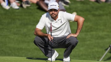 May 11, 2024; Charlotte, North Carolina, USA; Jason Day on the 18th green during the third round of