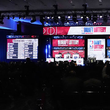 May 17, 2022; Chicago, IL, USA; An overall shot during the 2022 NBA Draft Lottery at McCormick Place. Mandatory Credit: David Banks-Imagn Images