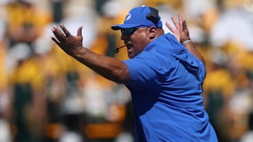 Kalani Sitake was irate at the questionable officiating near the end of the game in Waco.