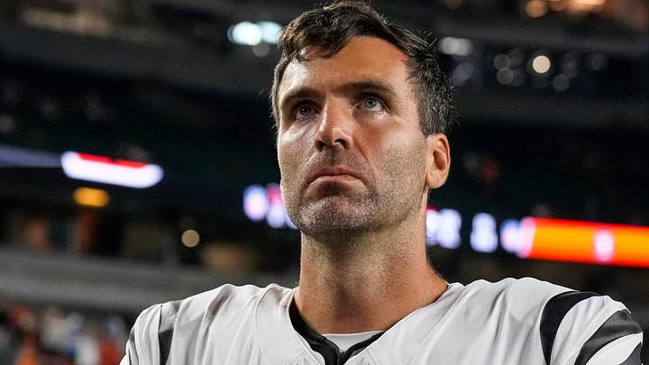 Cincinnati Bengals quarterback Joe Flacco (16) heads for the locker room after the fourth quarter of the NFL Preseason game between the Cincinnati Bengals and the Detroit Lions at Paycor Stadium in Cincinnati on Thursday, Aug. 13, 2026. The Bengals won the preseason opener, 16-14.