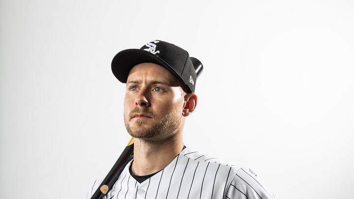 Feb 17, 2026; Glendale, AZ, USA; Chicago White Sox outfielder Jarred Kelenic poses for a portrait during photo day at Camelback Ranch. Mandatory Credit: Mark J. Rebilas-Imagn Images