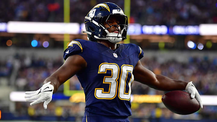 Chargers RB Kimani Vidal faces the Tennessee Titans in Week 9. Chargers RB Kimani Vidal faces the Tennessee Titans in Week 9.