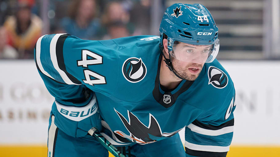 Marc-Edouard Vlasic logged 84 goals and 295 assists over 19 seasons in a Sharks uniform. | Robert Edwards-Imagn Images