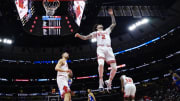 Jan 14, 2022; Chicago, Illinois, USA;Chicago Bulls guard Lonzo Ball (2) goes up for a rebound.