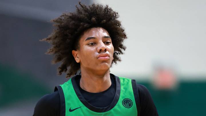 Jan 2, 2026; Mesa, AZ, USA; Arizona Compass Prep forward DeMarcus Henry (15) against Spire Institute (OH) during the HoopHall West Tournament at Skyline High School. Mandatory Credit: Mark J. Rebilas-Imagn Images