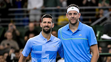 Juan Martin Del Potro Plays Against Novak Djokovic In Farewell Game