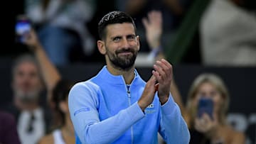 Juan Martin Del Potro Plays Against Novak Djokovic