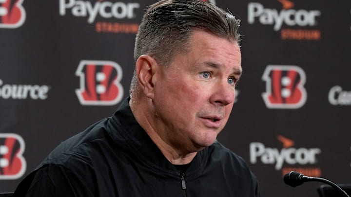 Cincinnati Bengals new defensive coordinator Al Golden speaks to the media at Paycor Stadium on Monday, January 27, 2025. Golden returns to Cincinnati after being the defensive coordinator for the Notre Dame Fighting Irish. Previously he was the Bengals linebacker coach from 2020-21.