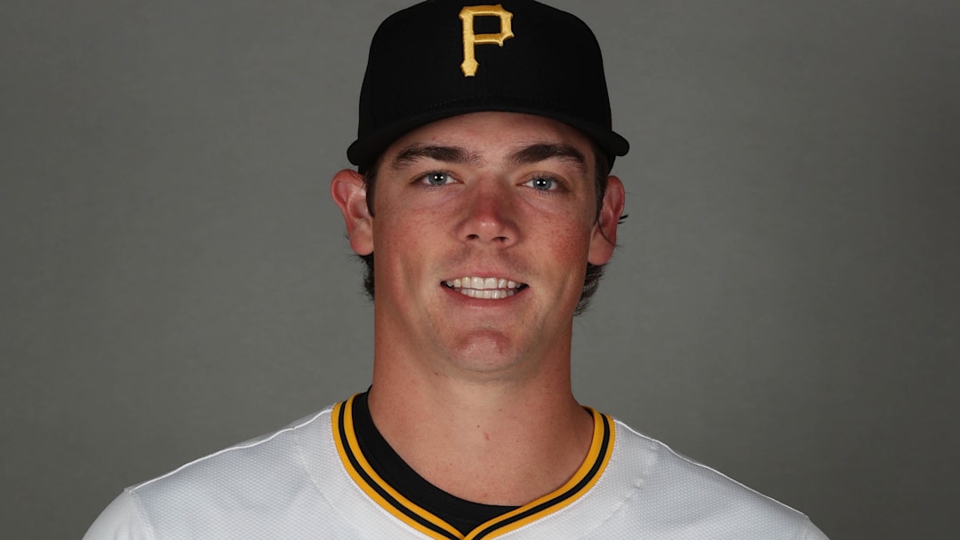 Pittsburgh Pirates pitcher Hunter Barco (89) poses for a photo during media day at Pirate City in Bradenton, Fla., on Feb 18, 2025.