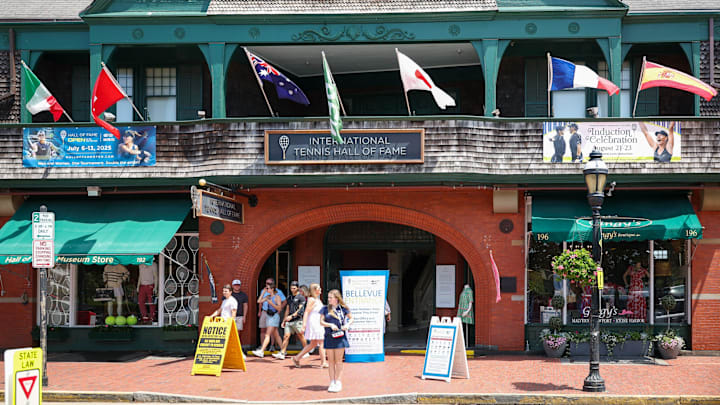 Sunday was opening day of the International Tennis Hall of Fame Open in Newport.