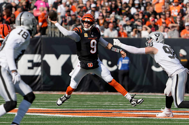 Red-hot Joe Burrow will lead the Bengals into a showdown against the Ravens.