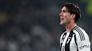 Dusan Vlahovic of Juventus FC looks on during the Serie A...