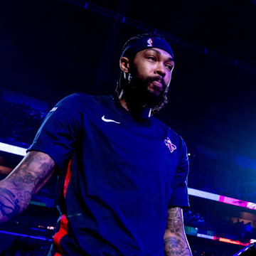 New Orleans Pelicans forward Brandon Ingram (14) is announced against the Houston Rockets before the first half at Smoothie King Center. 