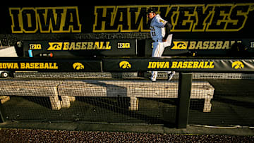 Iowa head coach Rick Heller walks through the dugout before talking with reporters after a NCAA Big Ten Conference baseball game against Northwestern, Monday, April 26, 2021, at Duane Banks Field in Iowa City, Iowa.

210426 Nw Iowa Bsb 044 Jpg