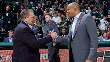 Michigan State coach Tom Izzo, left, and Northern Illinois coach Mark Montgomery, a former Izzo assistant shake hands following their game, Saturday, Dec. 29, 2018, in East Lansing, Mich.

Msu Vs Northern Illinois Basketball