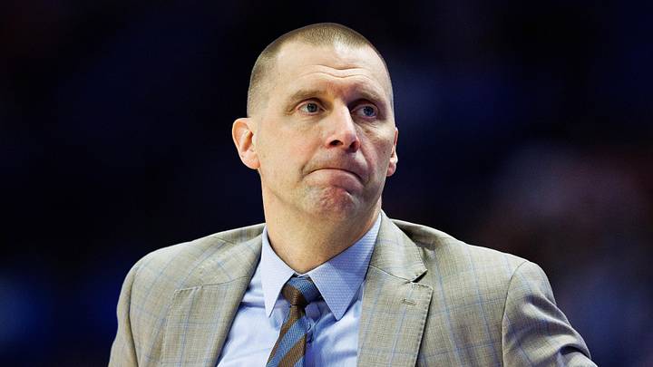 Feb 17, 2026; Lexington, Kentucky, USA; Kentucky Wildcats head coach Mark Pope looks to his bench during the second half against the Georgia Bulldogs at Rupp Arena at Central Bank Center. Mandatory Credit: Jordan Prather-Imagn Images
